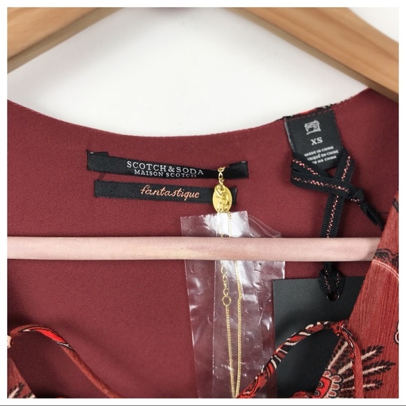 NWT Scotch & Soda Ruffle Drop Hem Dress Size XS - Picture 7 of 14